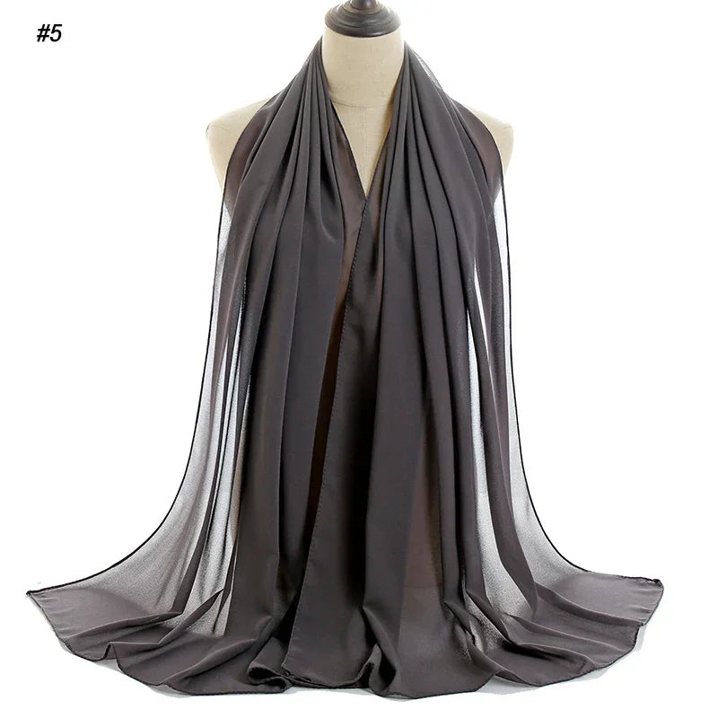 Solid Chiffon Shawl Scarf - Palm and Thread