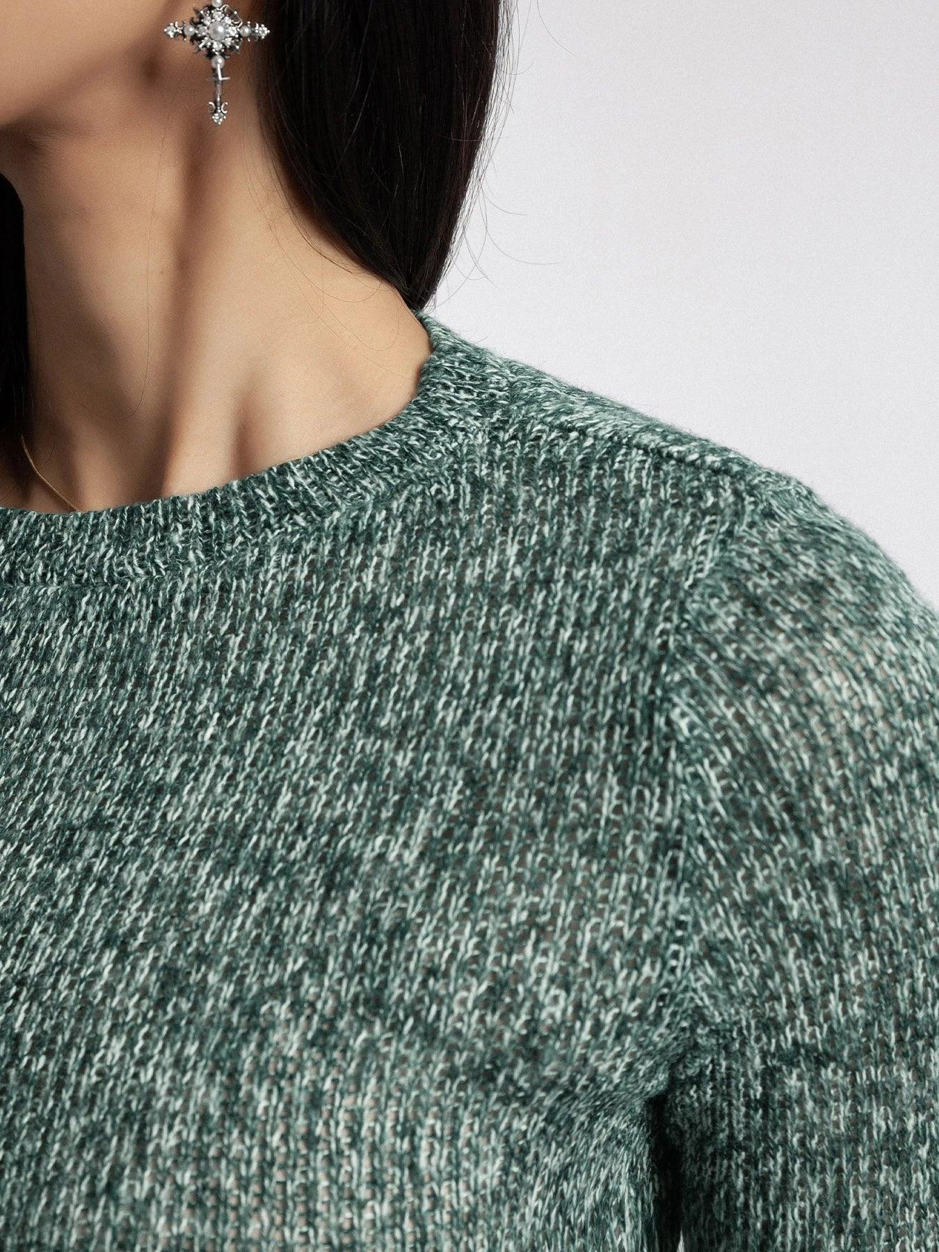Knitted Crew Neck Crop Top - Palm and Thread
