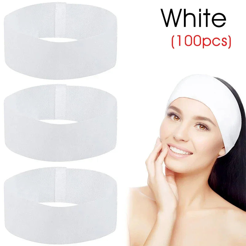 Disposable SPA White Facial Esthetician Headband - Palm and Thread