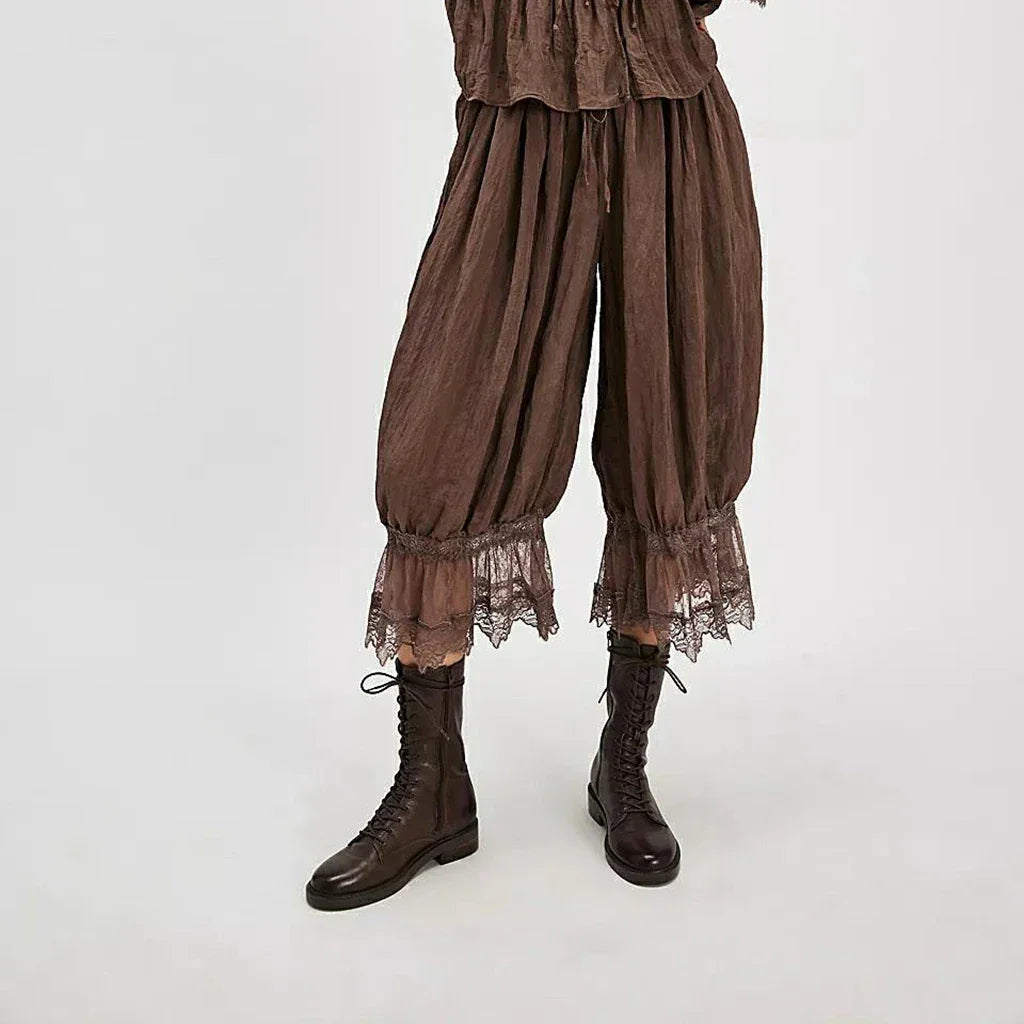Loose Fit Bloomers Cropped Pant - Palm and Thread