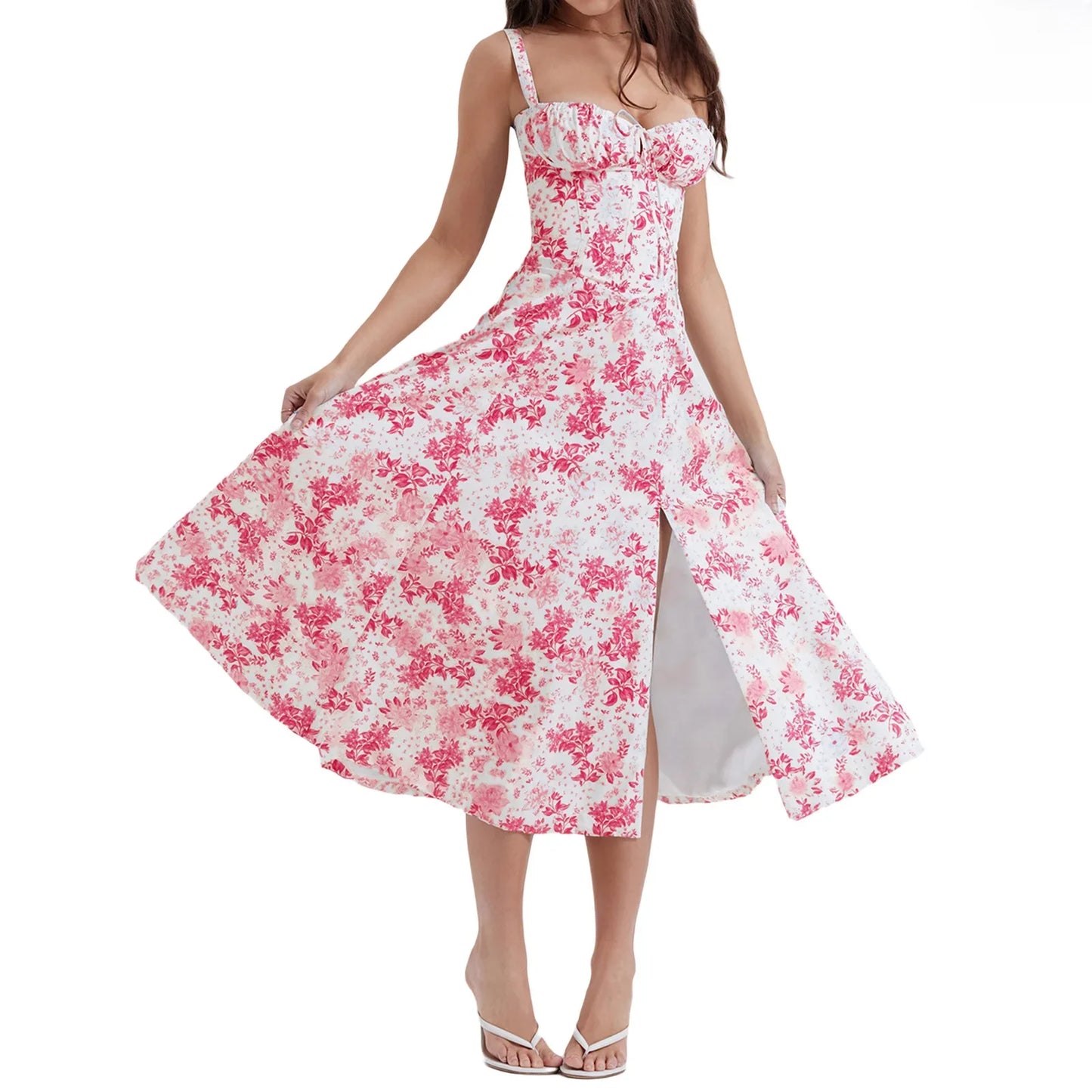 Elegant Waist-Tied Slimming Dress
