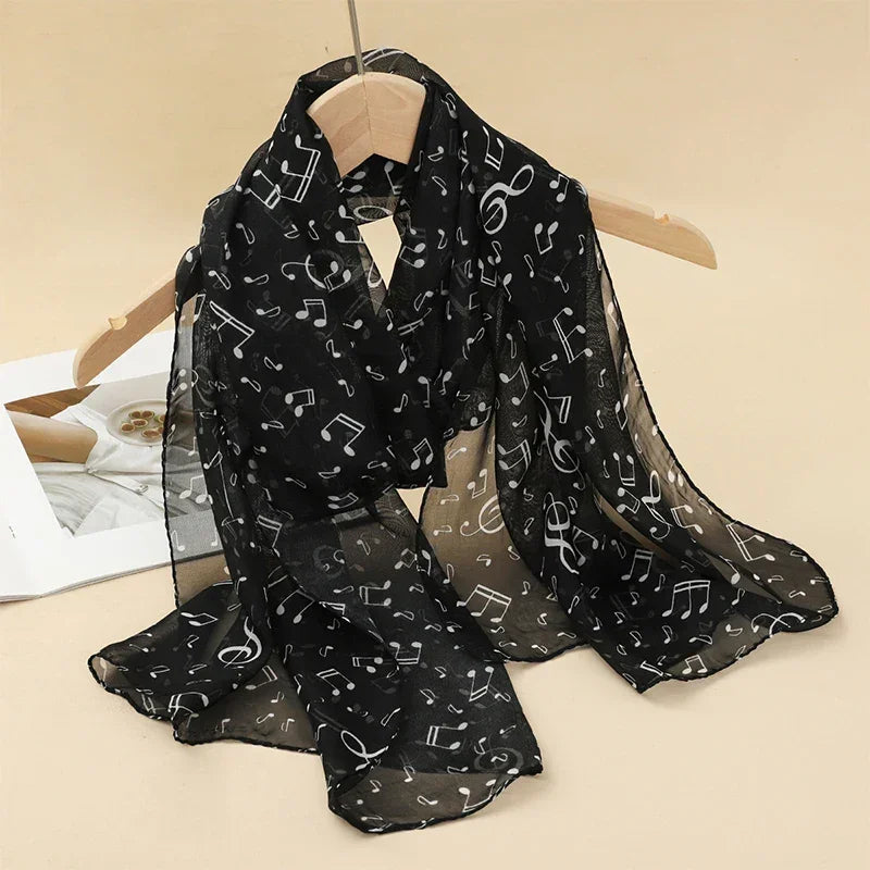 New Print Chiffon Scarf Shawl - Palm and Thread