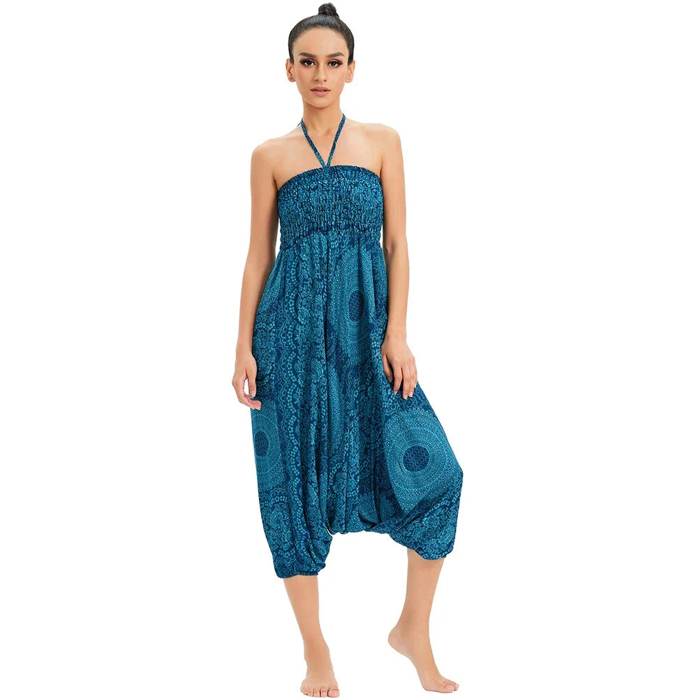 Bohemian High Waist Rayon Harem Baggy Pant - Palm and Thread