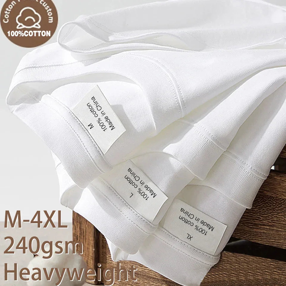 Heavy plus size Plain T-Shirt