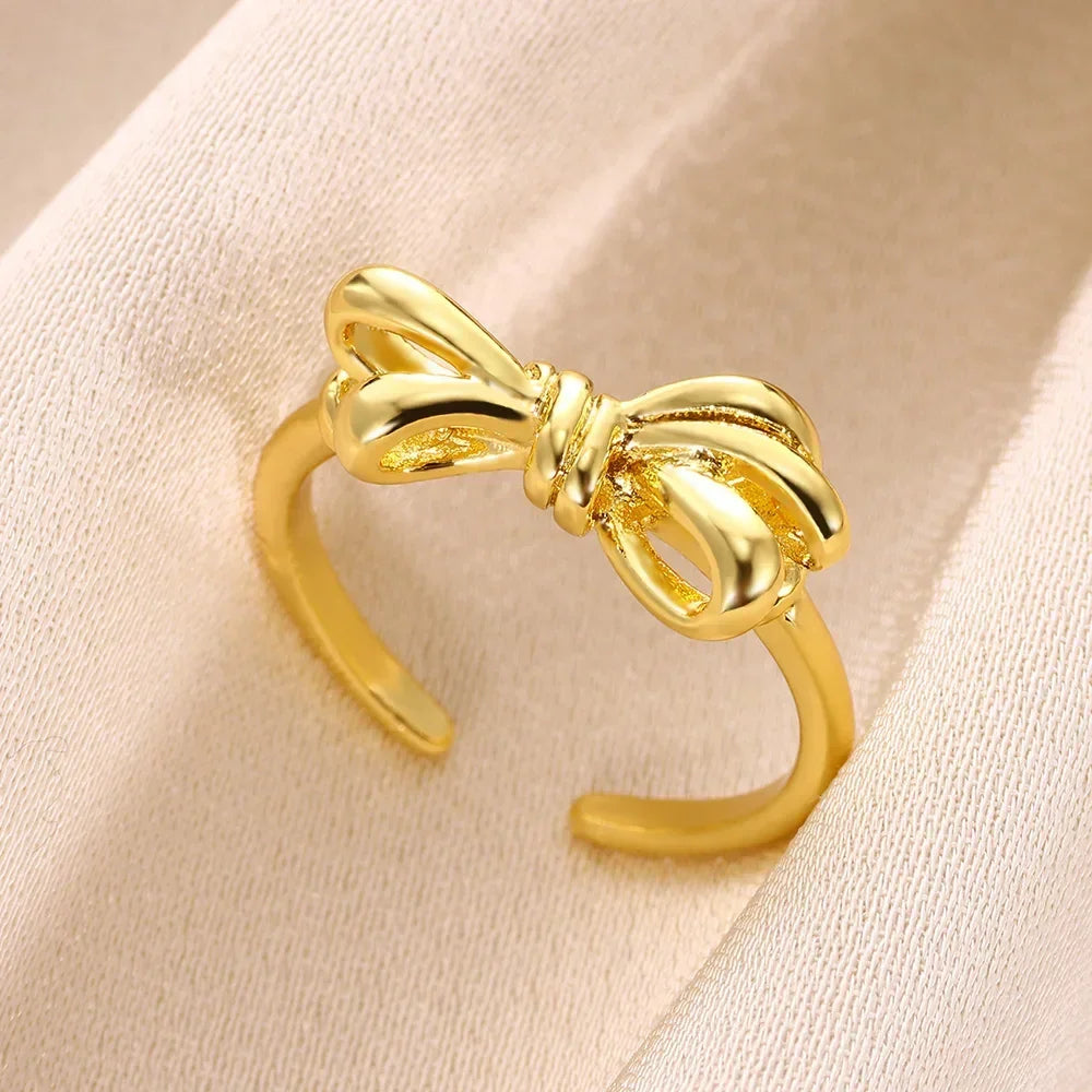 Stainless Steel Angel Feather Ring - Palm and Thread
