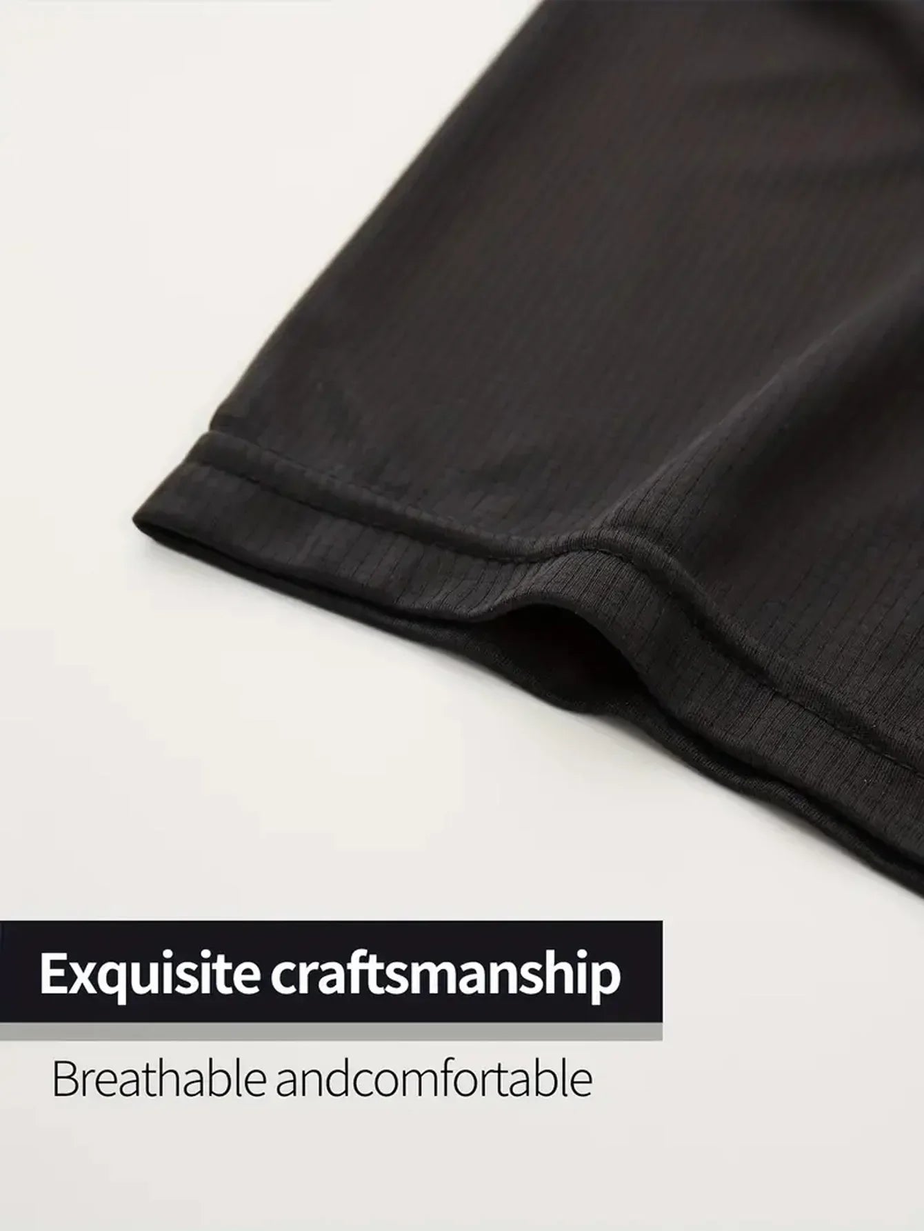 Round Neck T-Shirt 7-Piece Black Ultra-Light Shirt - Palm and Thread