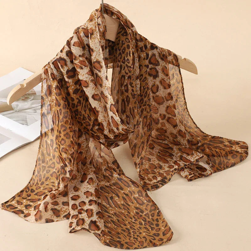 New Print Chiffon Scarf Shawl - Palm and Thread