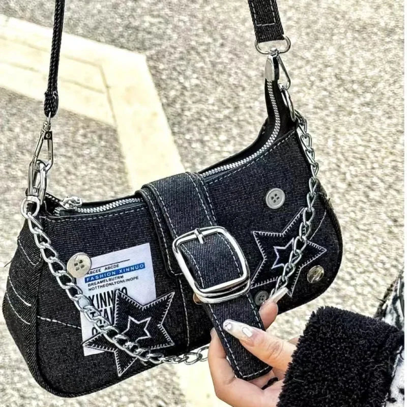 Stars Pattern Underarm Handbag - Palm and Thread