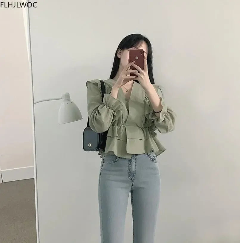 Cute Flare Sleeve shirt top - Palm and Thread