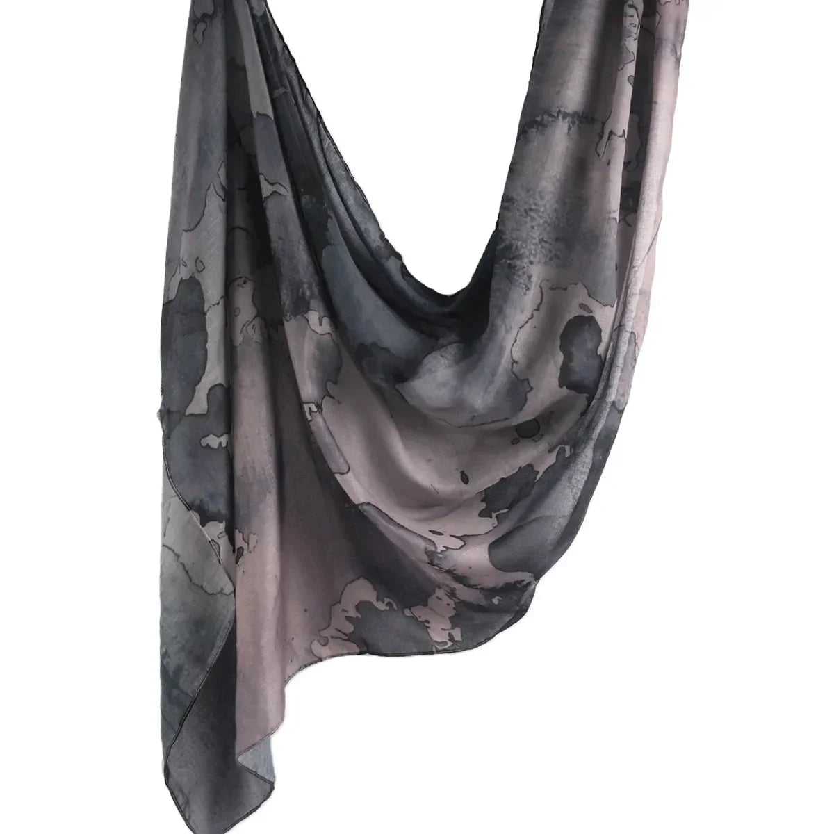 New Watercolor Tie-Dye Cotton Scarf - Palm and Thread