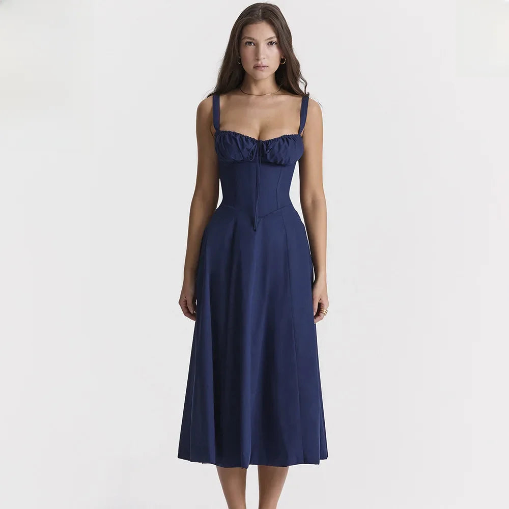Elegant Waist-Tied Slimming Dress