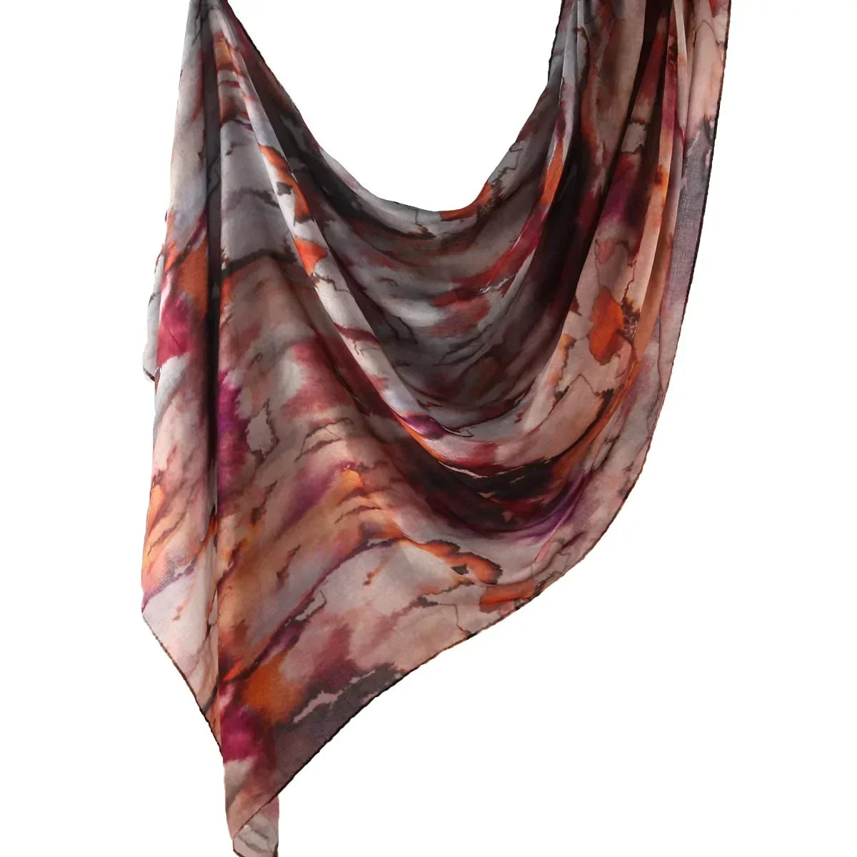 New Watercolor Tie-Dye Cotton Scarf - Palm and Thread