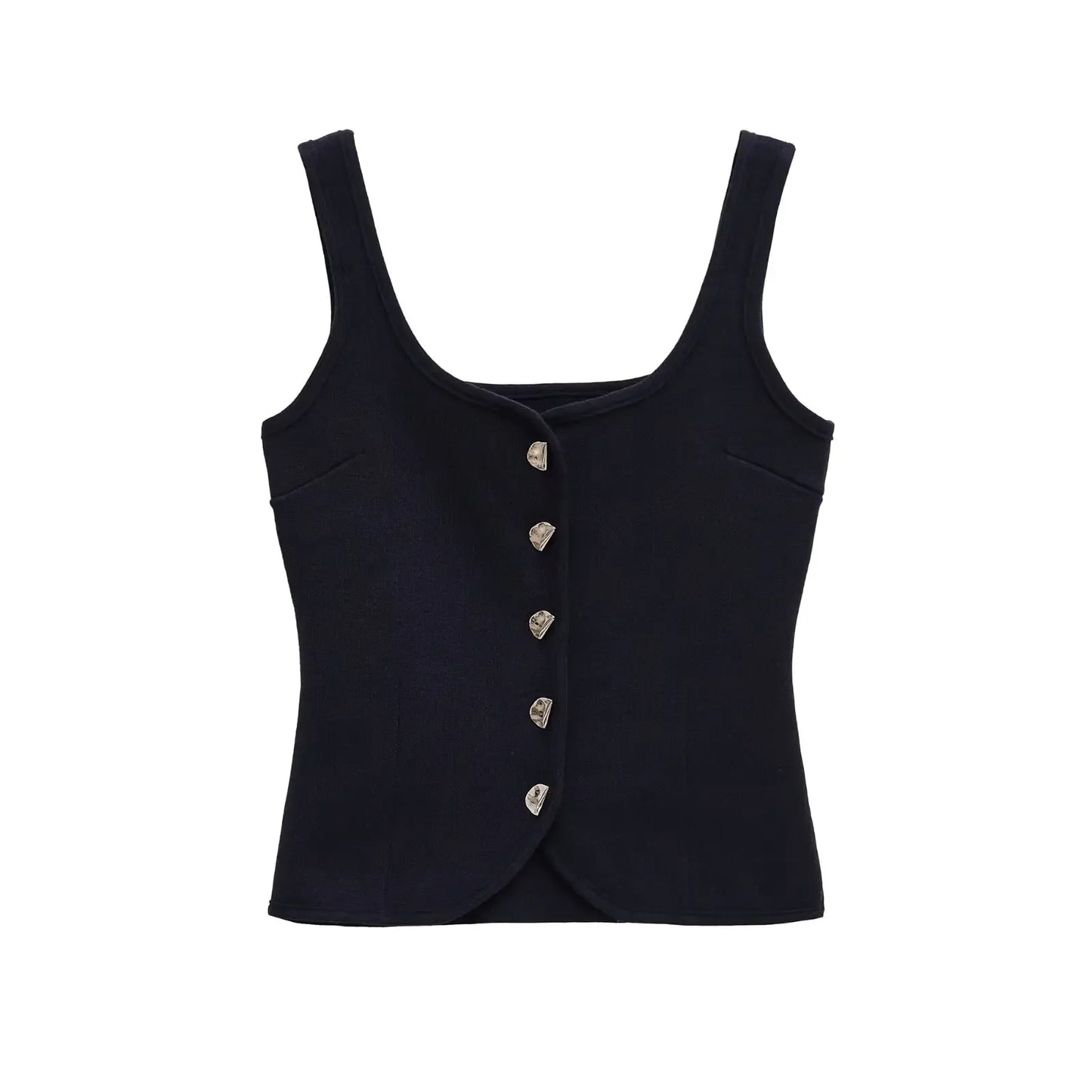 Knitted Vest Sweater Sleeveless Crop - Palm and Thread