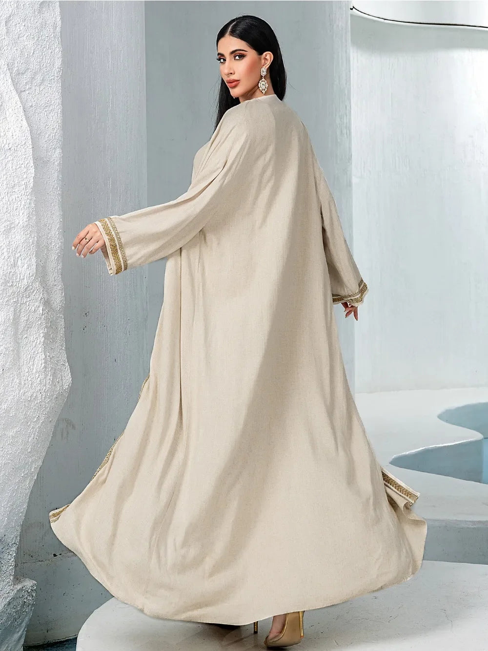 Abaya 2 Piece Set Diamond Party Long Dress - Palm and Thread