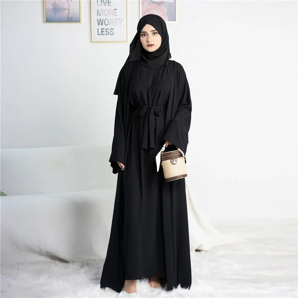 2 Piece Crepe Abaya - Palm and Thread