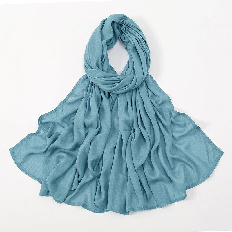Thin Plain Shawl Soft Viscose Rayon Headscarf - Palm and Thread