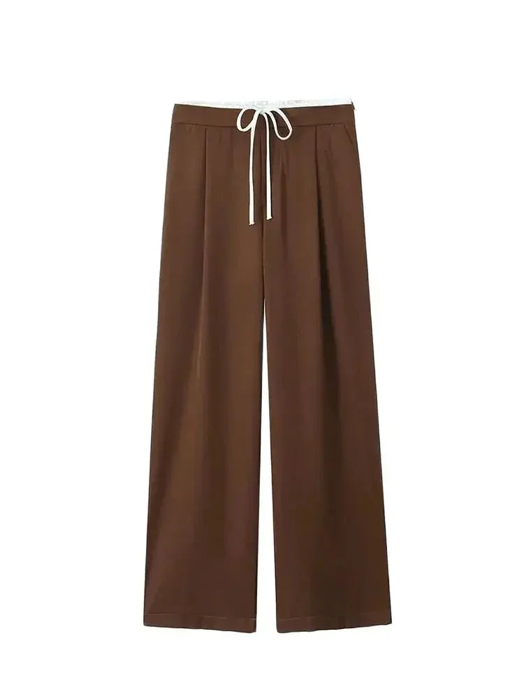 Double Waistband Wide Leg Pant - Palm and Thread