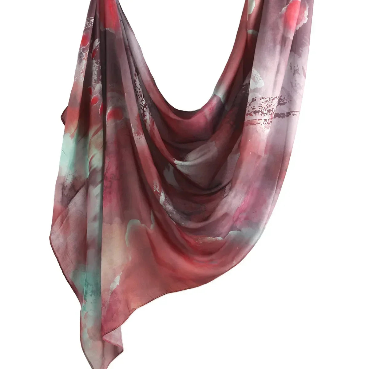 New Watercolor Tie-Dye Cotton Scarf - Palm and Thread