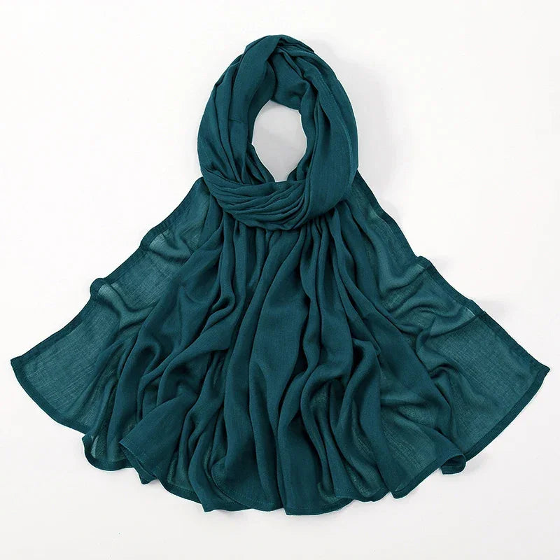 Thin Plain Shawl Soft Viscose Rayon Headscarf - Palm and Thread