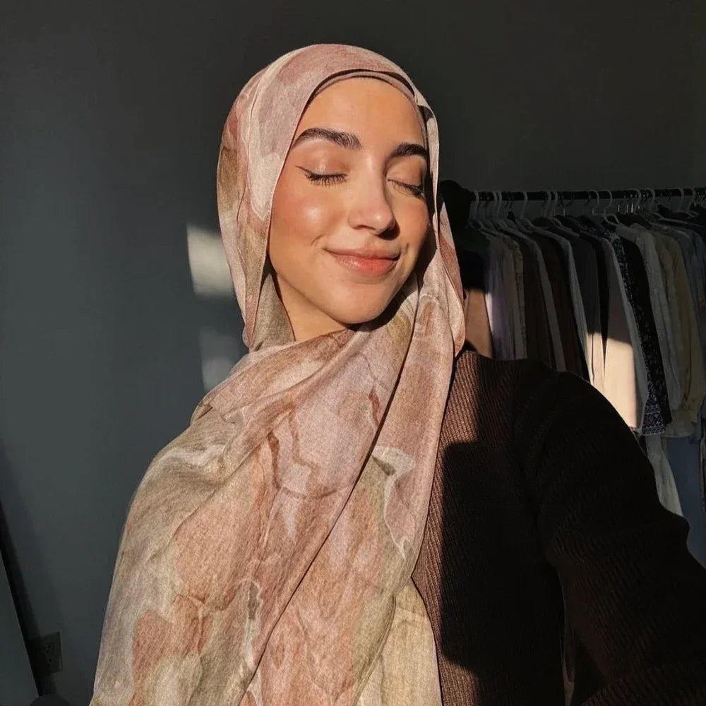 New Watercolor Tie-Dye Cotton Scarf - Palm and Thread
