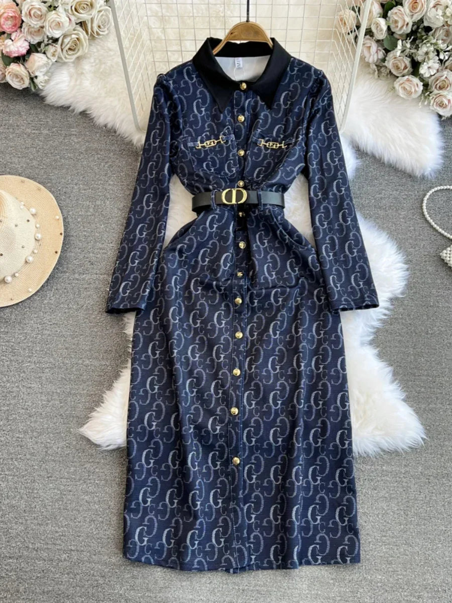 High-End Waist-cinched Midi Dress - Palm and Thread