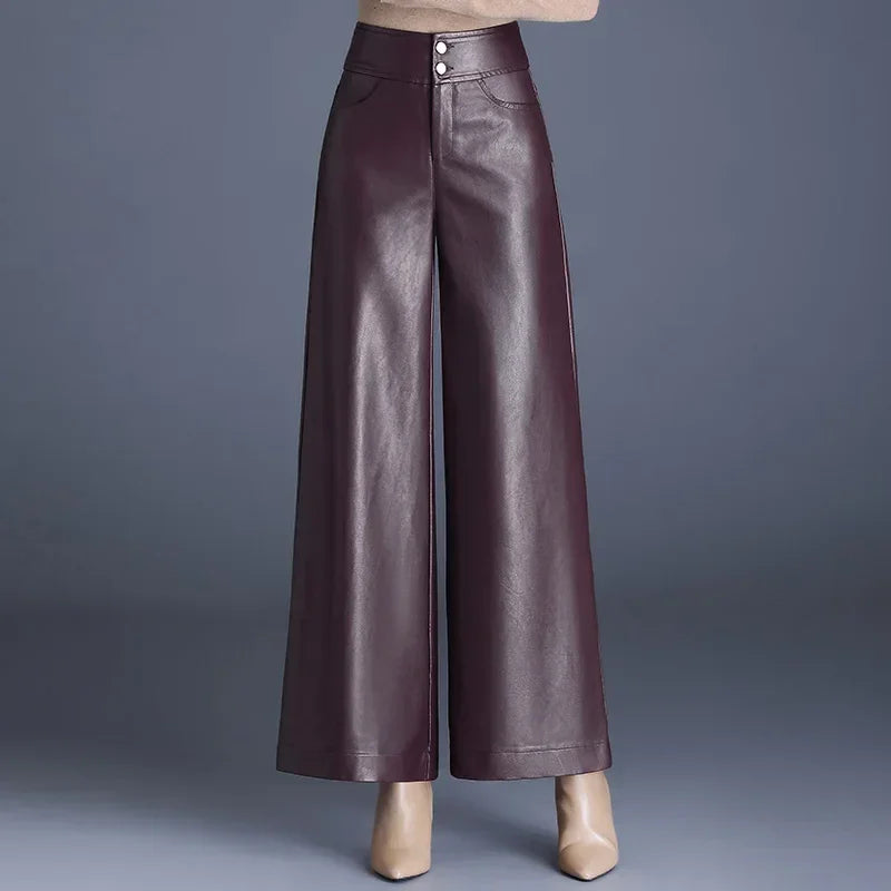 PU Leather Wed Leg Pant - Palm and Thread