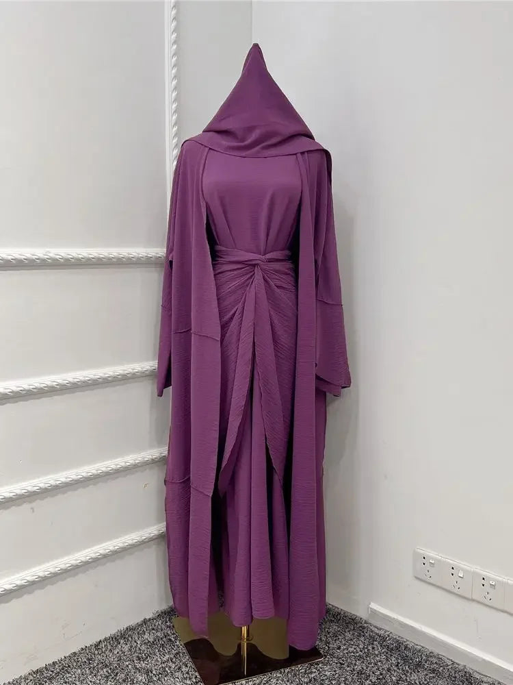 3 Piece Abaya Modest Dress Kaftan - Palm and Thread