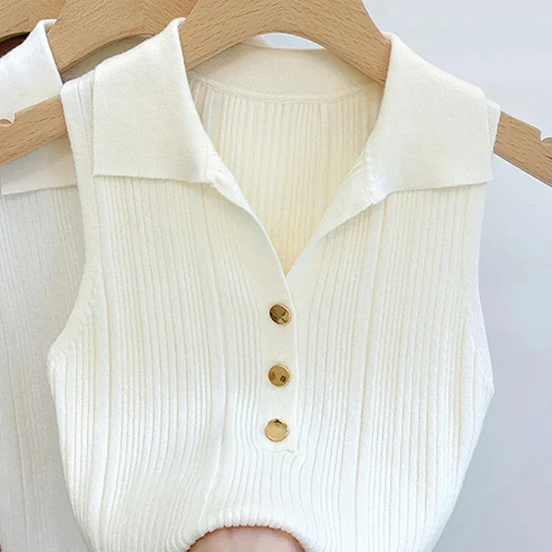 Single-breasted Button Lapel Vest - Palm and Thread