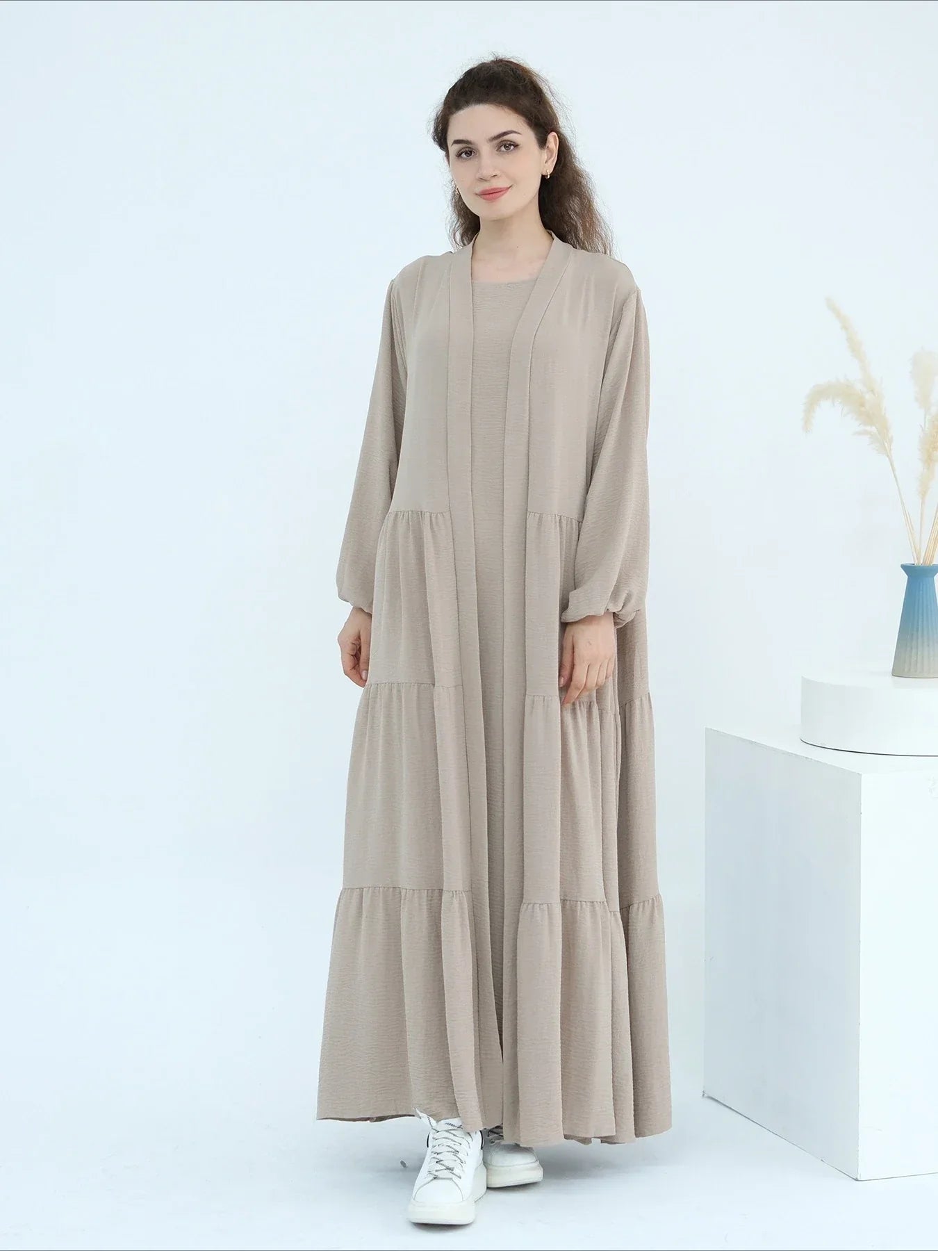 Lace-up Vestidos Largos Party Caftan Abaya - Palm and Thread