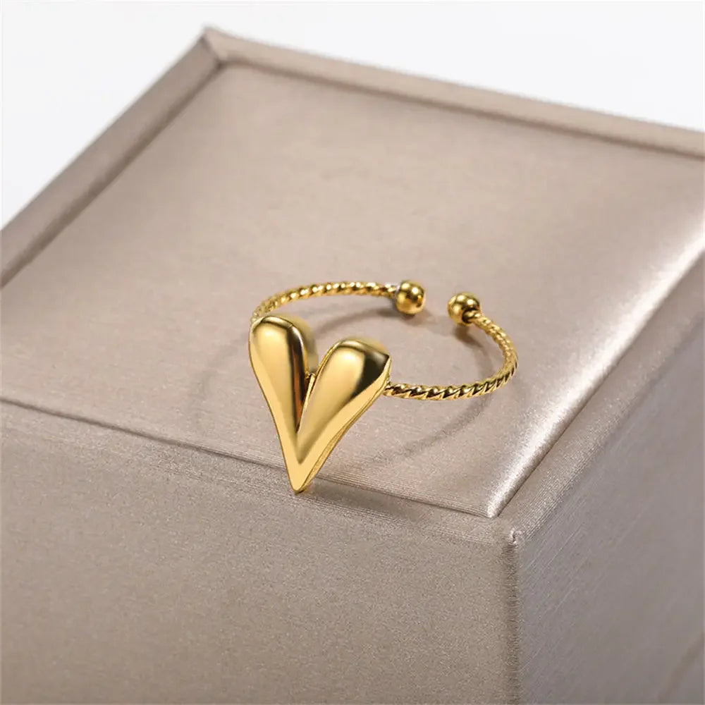 Stainless Steel Angel Feather Ring - Palm and Thread