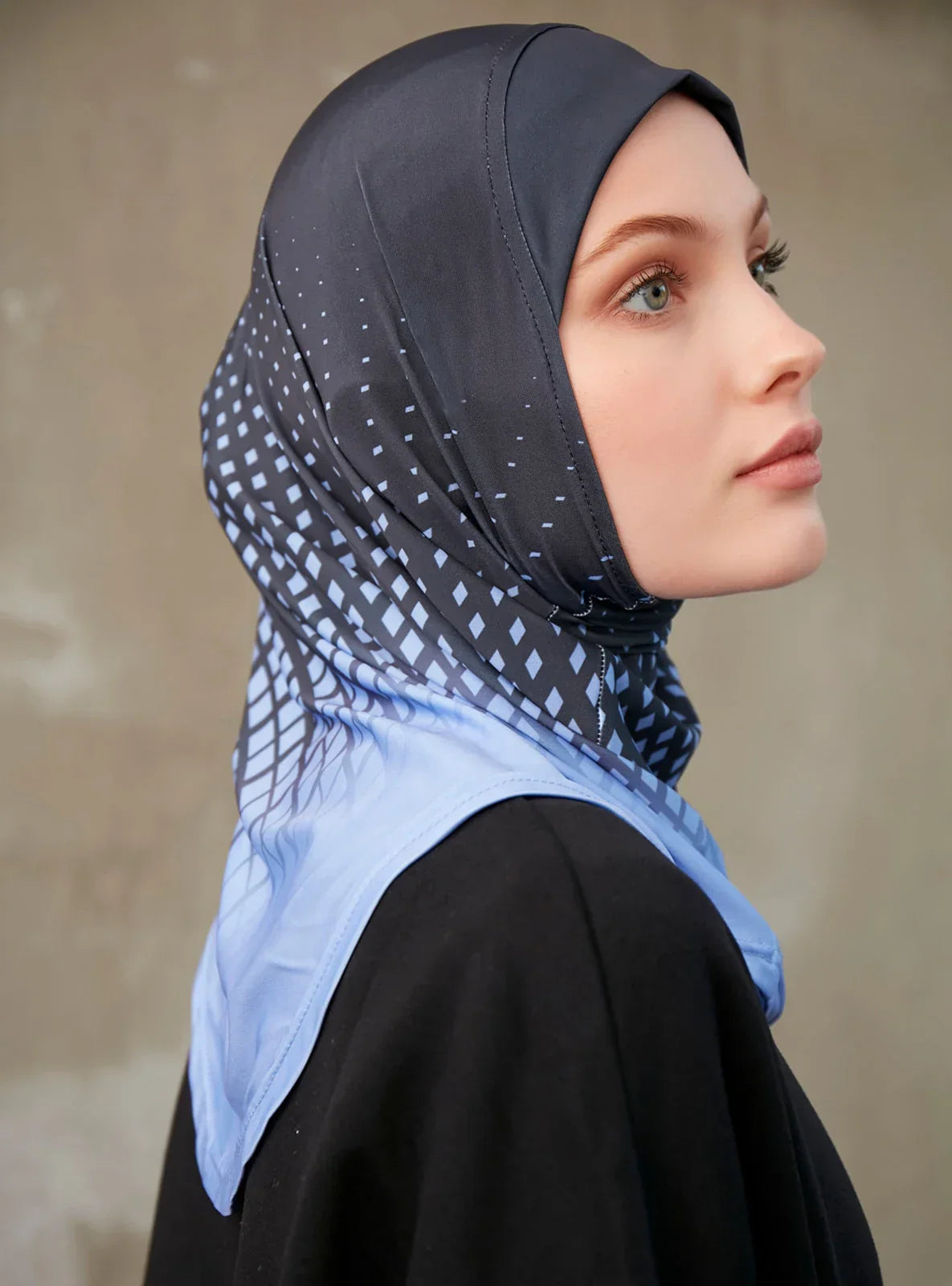 Sporty Inner Hijab Geometric Printing Pattern - Palm and Thread