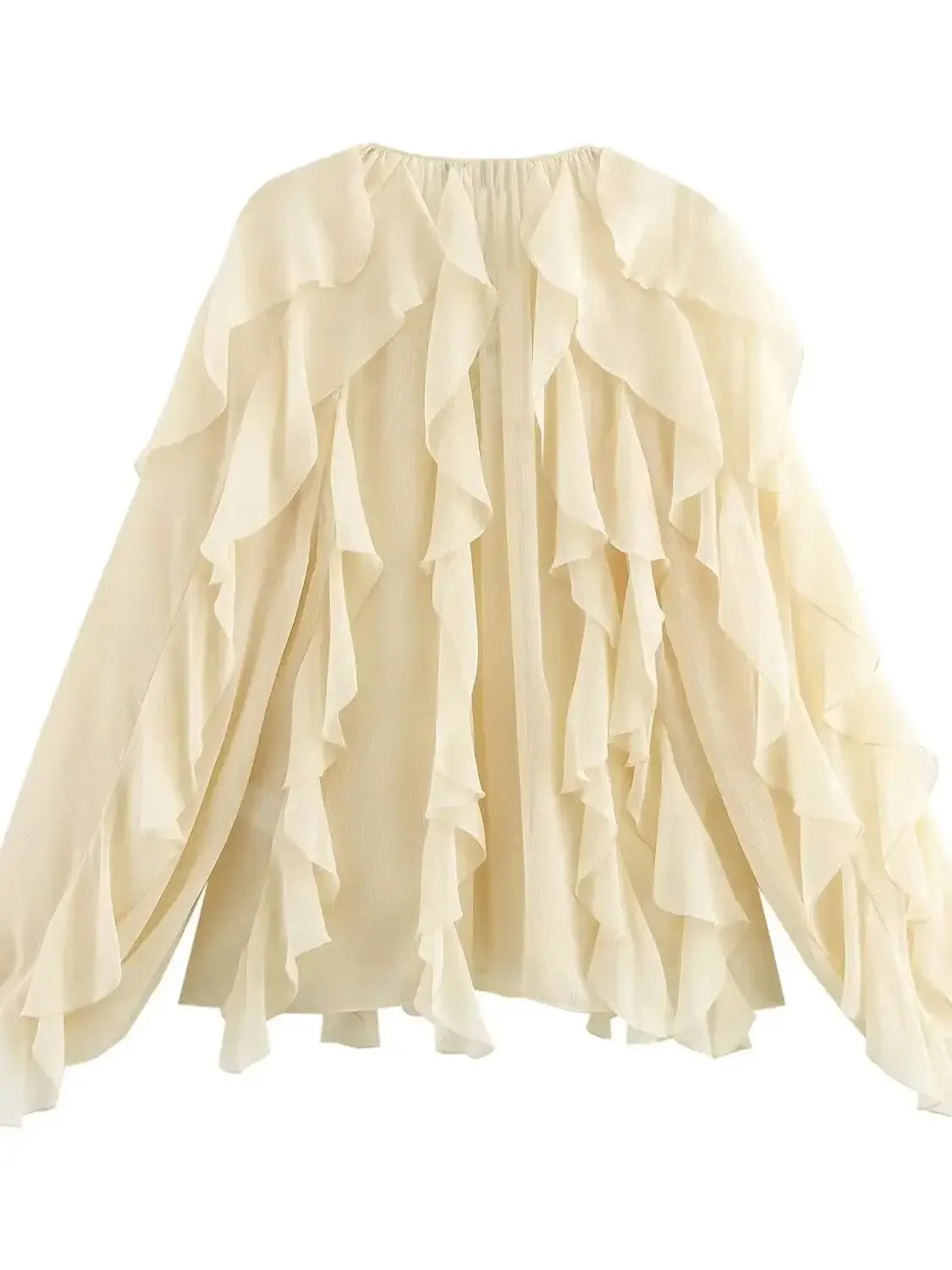 Translucent Ruffles Blouse - Palm and Thread