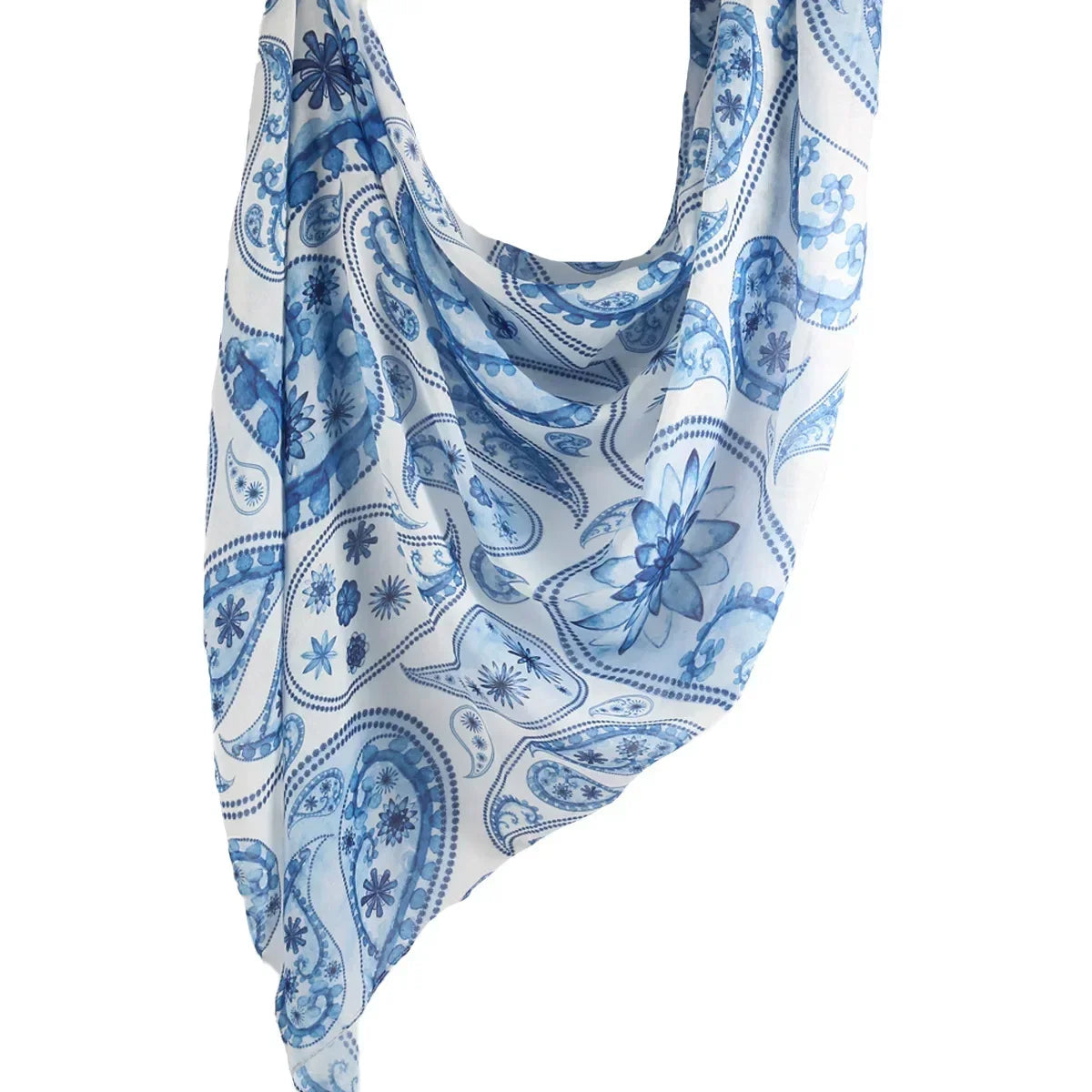 New Watercolor Tie-Dye Cotton Scarf - Palm and Thread