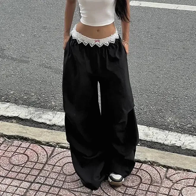 Street Lace Embroidery Casual Pant - Palm and Thread