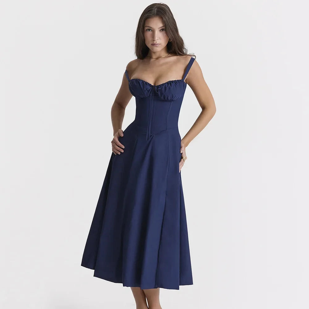 Elegant Waist-Tied Slimming Dress