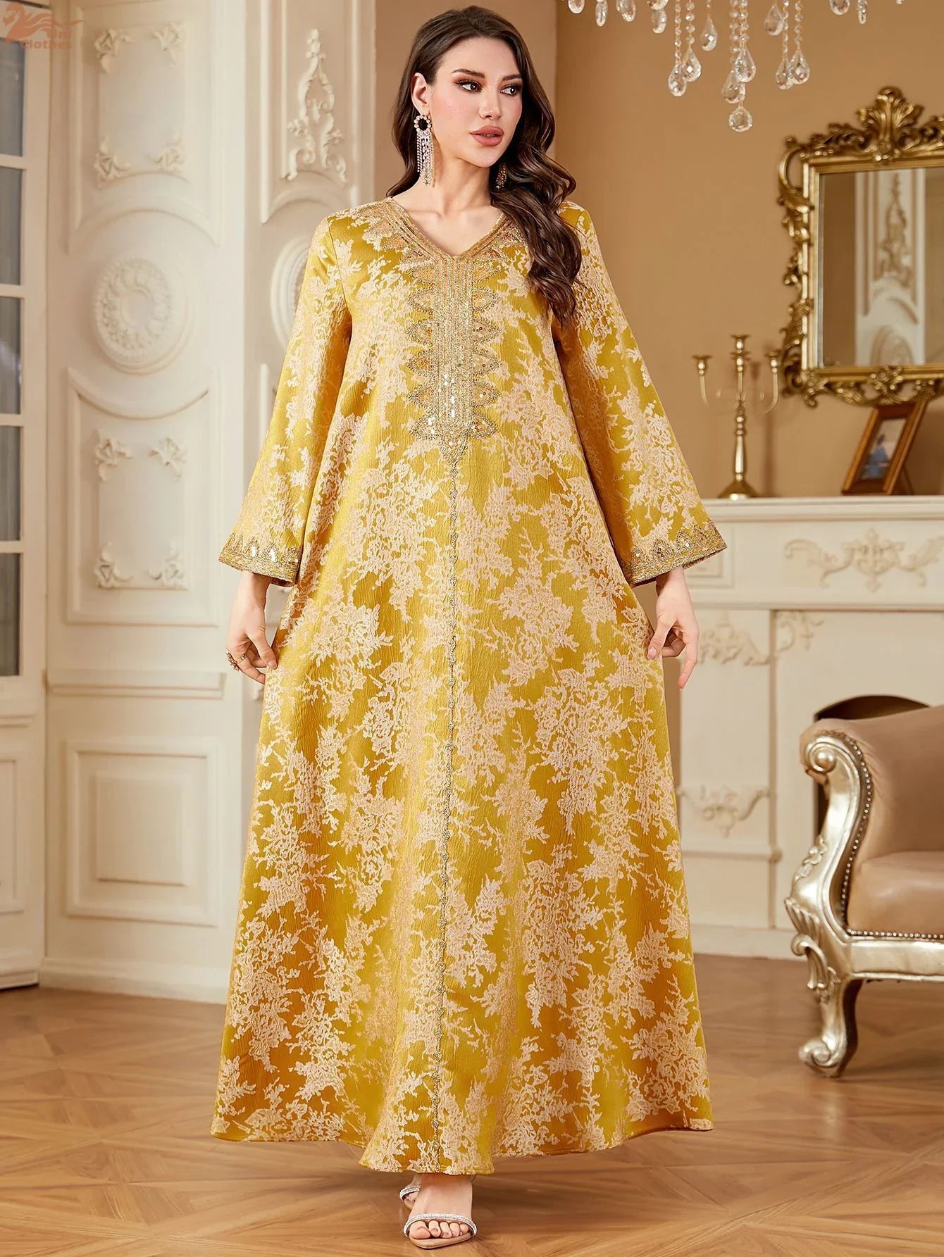 Fashion Ethnic Floral Print Long Dress - Palm and Thread