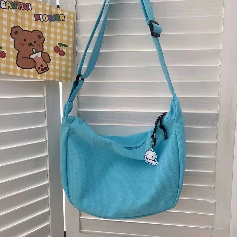Solid Harajuku All-Match Simple Multifunction Handbag - Palm and Thread