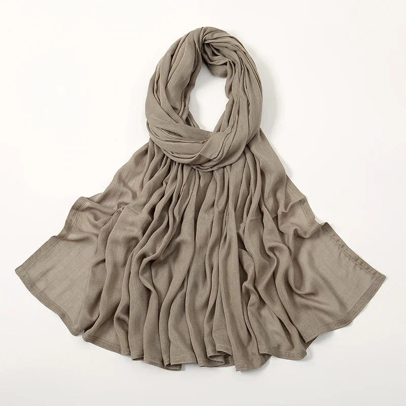 Thin Plain Shawl Soft Viscose Rayon Headscarf - Palm and Thread