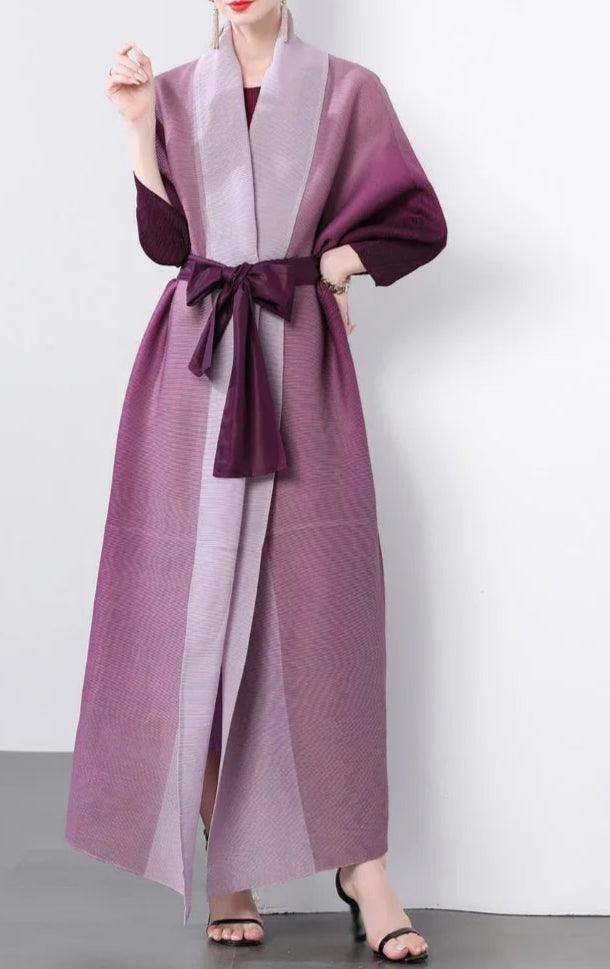 Miyake Folds Sleeve Coat Abaya - Palm and Thread