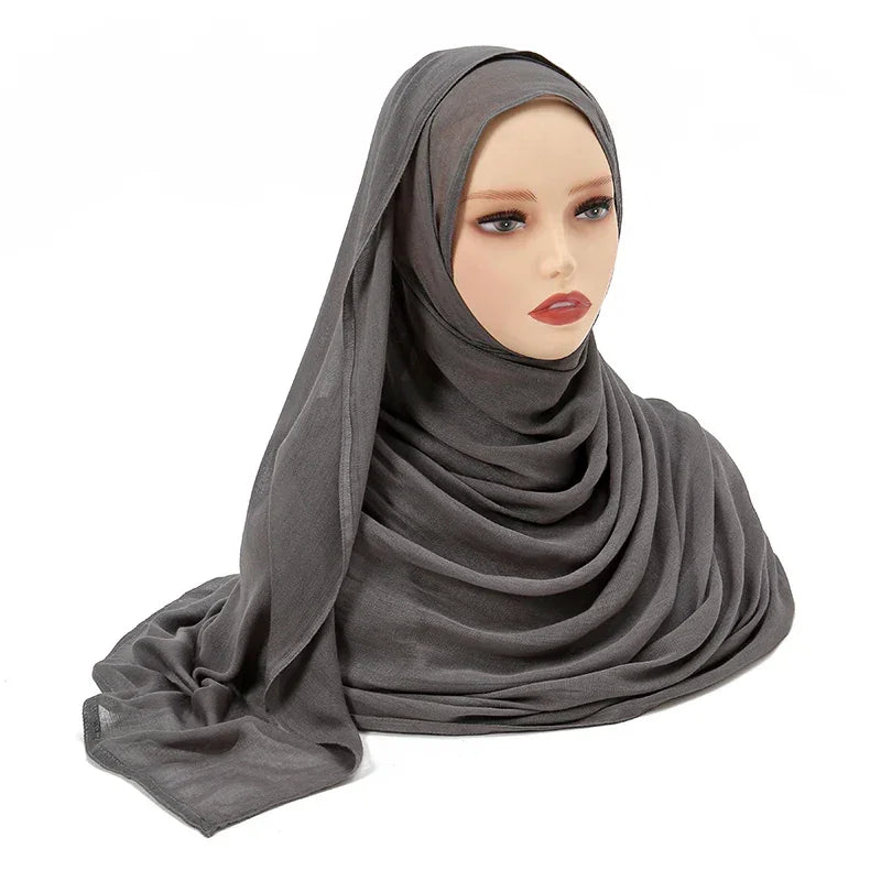 Thin Plain Shawl Soft Viscose Rayon Headscarf - Palm and Thread