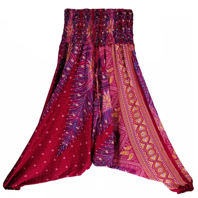 Bohemian High Waist Rayon Harem Baggy Pant - Palm and Thread