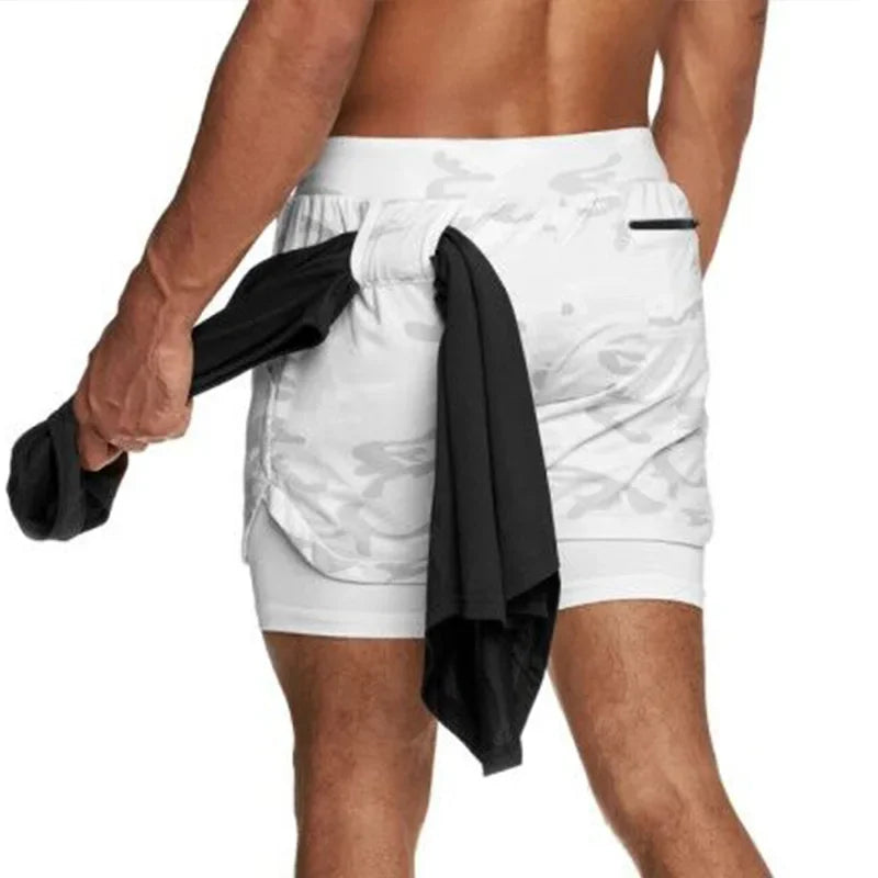 Running 2 In 1 Fitness Sport Workout Training Short - Palm and Thread