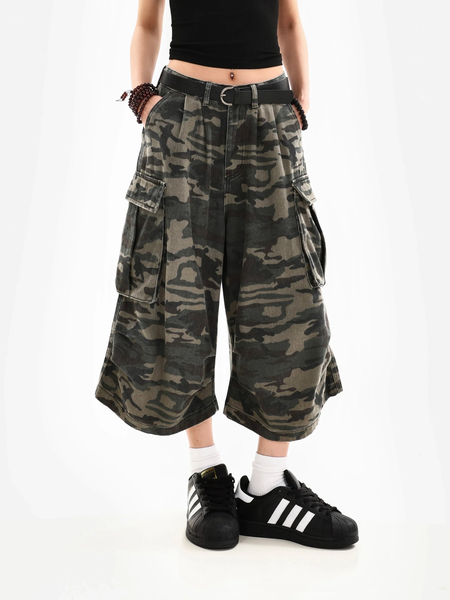 Camouflage Capris Street Style Cargo Short - Palm and Thread