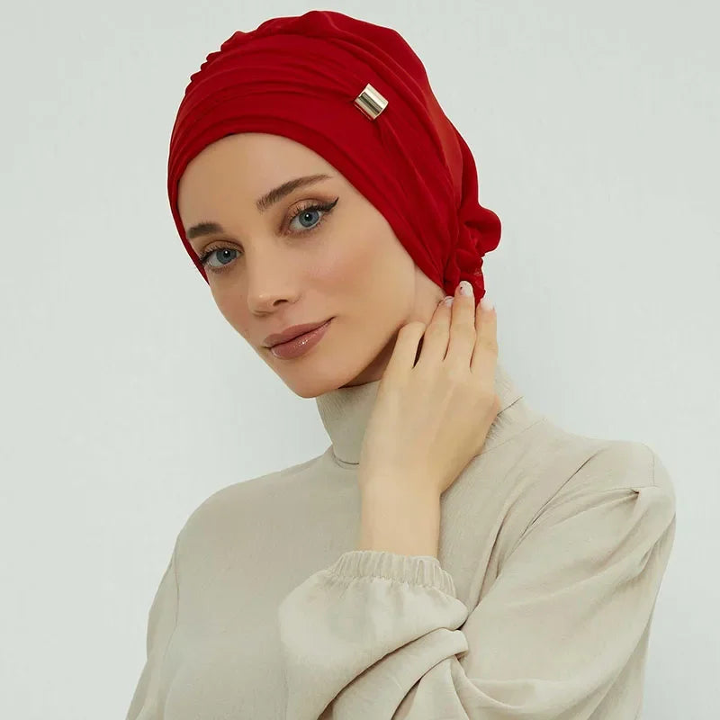 Plain Instant Turban Hat Inner Hijab - Palm and Thread