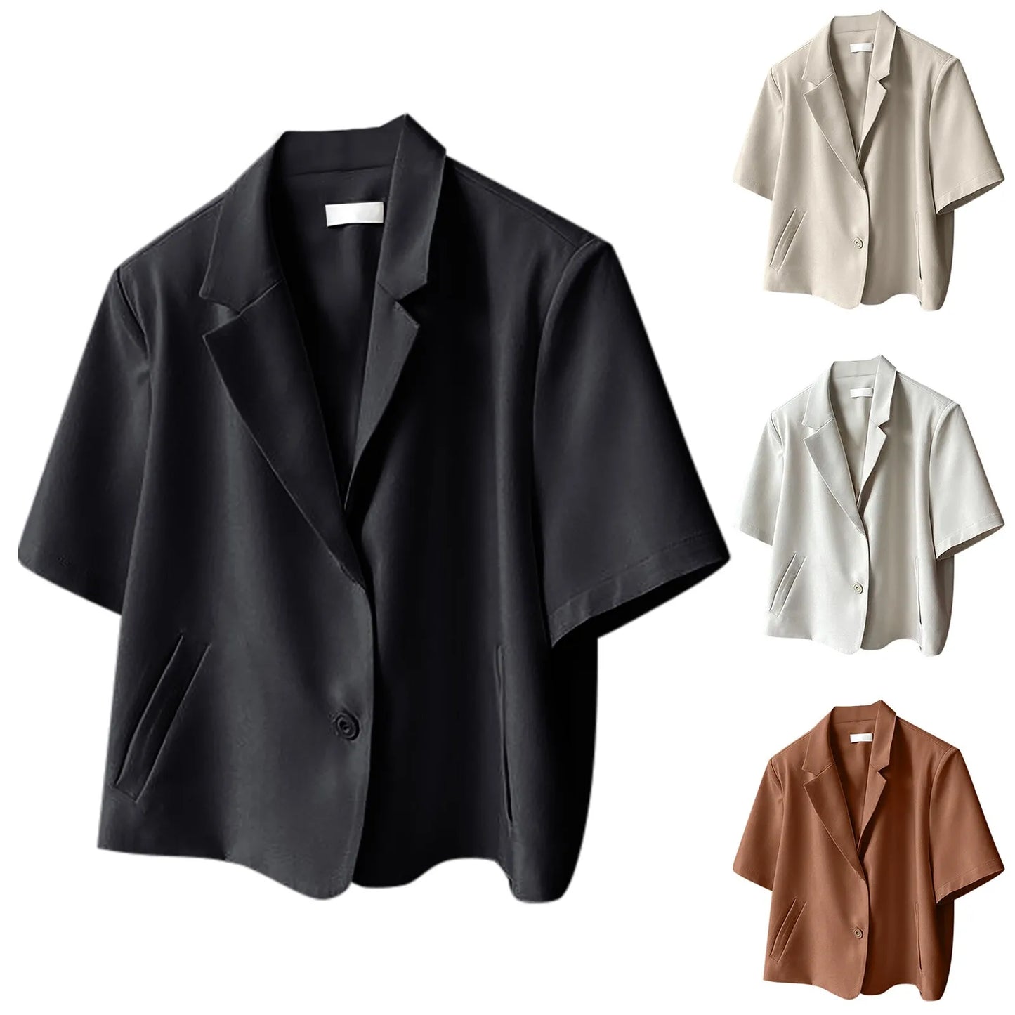 Verti Chic Cropped Suit Shirt