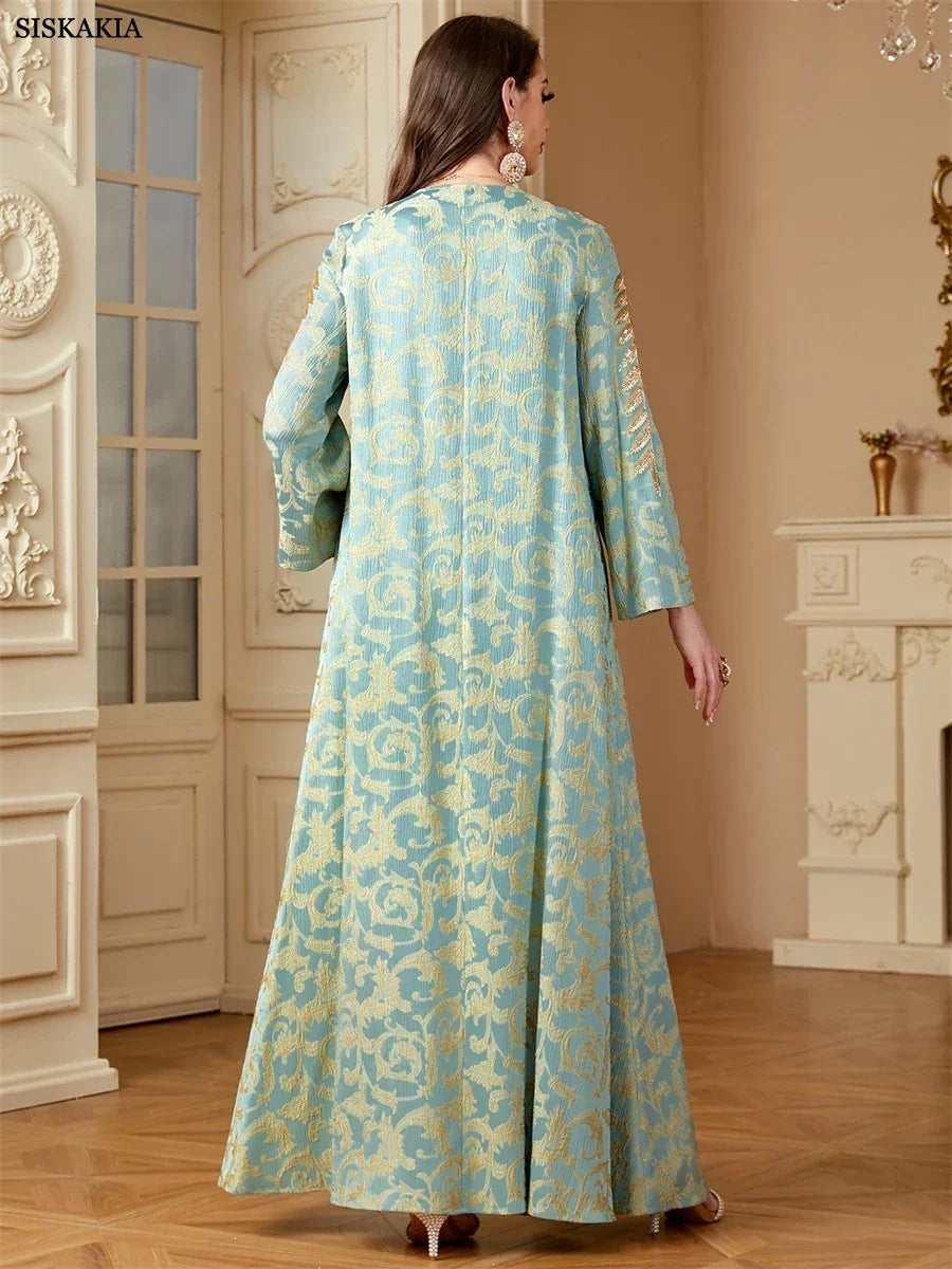 Elegant Floral Print Abaya - Palm and Thread