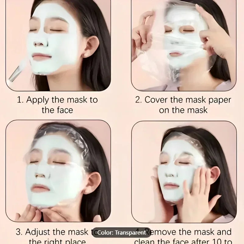Disposable Plastic Film Full Face Cleaner Mask - Palm and Thread