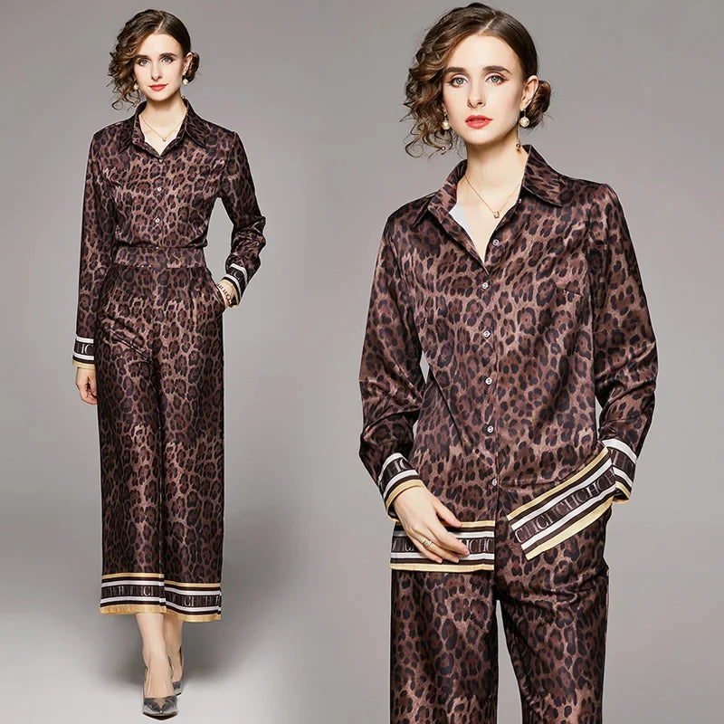 Letter Printed Shirt with Printed Pants Set - Palm and Thread