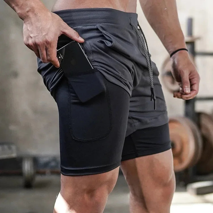 Running 2 In 1 Fitness Sport Workout Training Short - Palm and Thread
