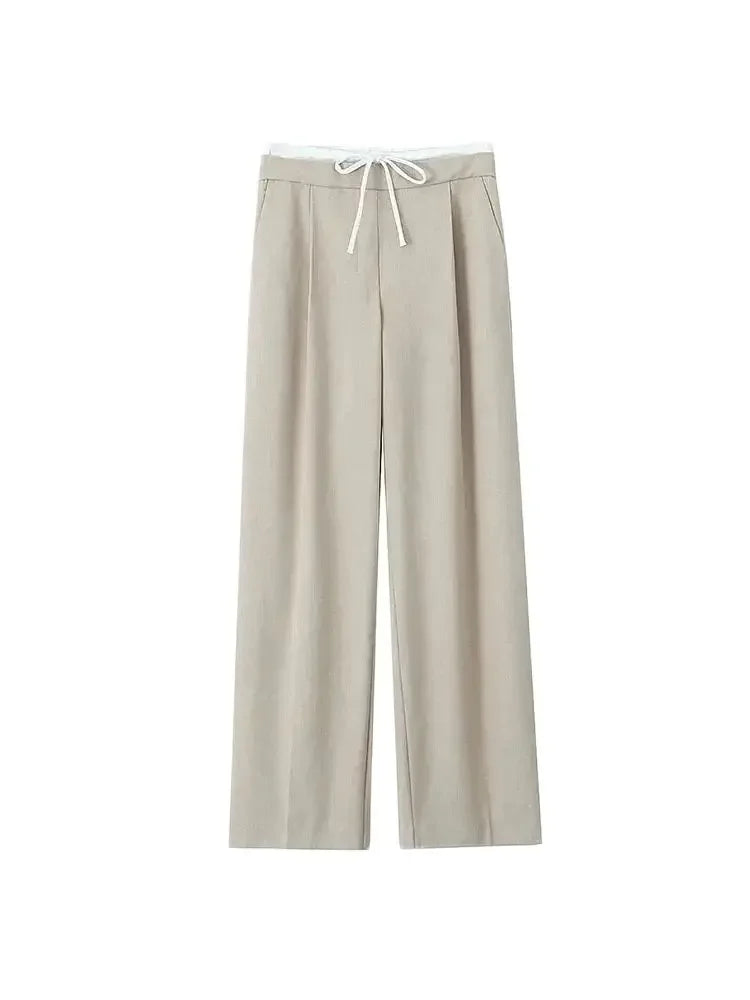 Double Waistband Wide Leg Pant - Palm and Thread